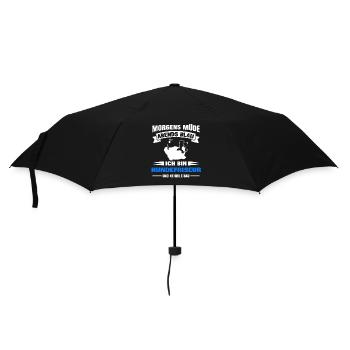 Morgens Müde Abends Blau Hundefriseur - Regenschirm (klein) - Schwarz - Vorne