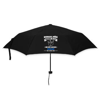 Morgens Müde Abends Blau Bowler - Regenschirm (klein) - Schwarz - Vorne