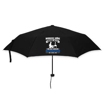Morgens Müde Abends Blau Informatiker - Regenschirm (klein) - Schwarz - Vorne