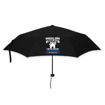 Morgens Müde Abends Blau Dachdecker - Regenschirm (klein) - Schwarz - Vorne