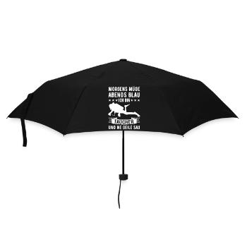 Morgens Müde Abends Blau Taucher - Regenschirm (klein) - Schwarz - Vorne