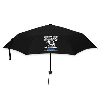 Morgens Müde Abends Blau Falkner - Regenschirm (klein) - Schwarz - Vorne
