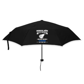 Morgens Müde Abends Blau Fleischer - Regenschirm (klein) - Schwarz - Vorne