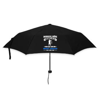 Morgens Müde Abends Blau Hecht Angler - Regenschirm (klein) - Schwarz - Vorne