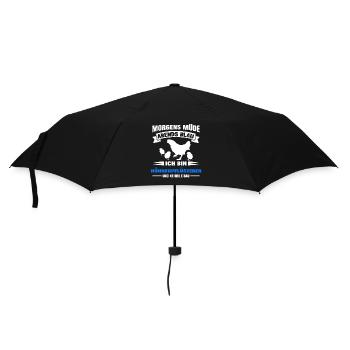 Morgens Müde Abends Blau Hühnerpflüsterer - Regenschirm (klein) - Schwarz - Vorne