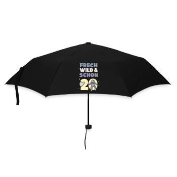 Geschenk 20 Jahre Geburtstag Mann Astronaut - Regenschirm (klein) - Schwarz - Vorne