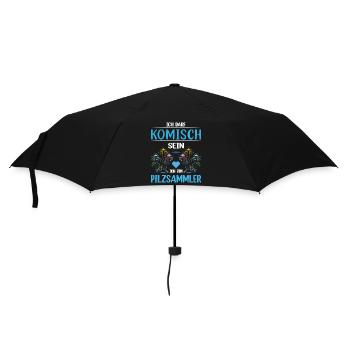 Ich darf komisch sein ich bin Pilzsammler - Regenschirm (klein) - Schwarz - Vorne