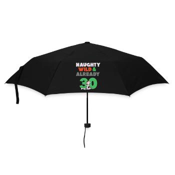 Geschenk 30 Jahre Geburtstag Frau Hund - Regenschirm (klein) - Schwarz - Vorne