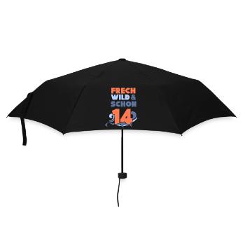 14 Jahre Geburtstag Junge Mädchen Hai - Regenschirm (klein) - Schwarz - Vorne