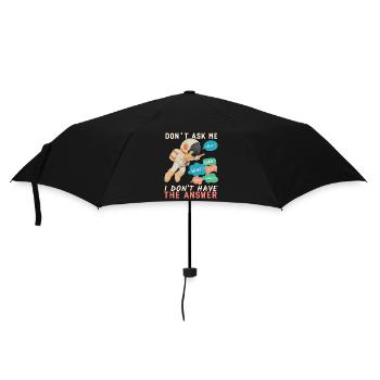 Astronaut cosmonaut funny saying, no answer - Umbrella (small) - black - Front