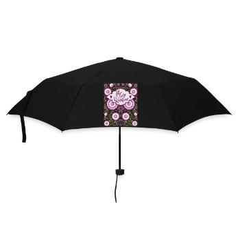Be-My-Valentine, romantic saying, Valentine's Day - Umbrella (small) - black - Front