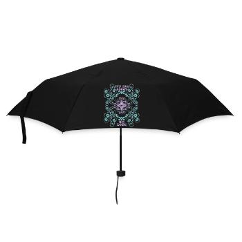 Jesus Christ, vintage ornament, Jesus saying - Umbrella (small) - black - Front