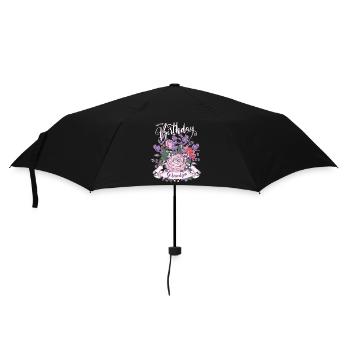 Vintage Style Happy Birthday Grandpa Grandpa Birthday Birthday - Umbrella (small) - black - Front