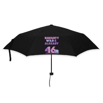 16 Jahre Geburtstag Elefant - Regenschirm (klein) - Schwarz - Vorne