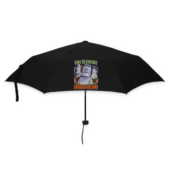 Têtes de pierre, Moai, Île de Pâques Rapa-Nui - Parapluie standard - noir - Devant