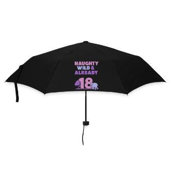 18 Jahre Geburtstag Elefant - Regenschirm (klein) - Schwarz - Vorne