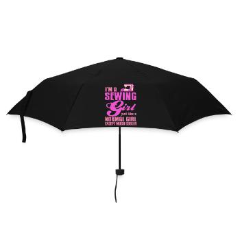 Im a sewing girl - Regenschirm (klein) - Schwarz - Vorne