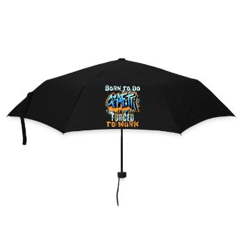 Graffiti style, funny saying Born-to-do-Grafitti - Umbrella (small) - black - Front