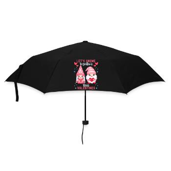 Gnome Dwarf Valentine's Day Funny Saying Pun - Umbrella (small) - black - Front
