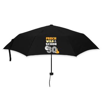 Geschenk 30 Jahre Geburtstag Frau Fuchs - Regenschirm (klein) - Schwarz - Vorne