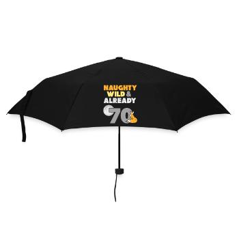Geschenk 70 Jahre Geburtstag Frau Fuchs - Regenschirm (klein) - Schwarz - Vorne