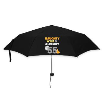 Geschenk 50 Jahre Geburtstag Frau Fuchs - Regenschirm (klein) - Schwarz - Vorne