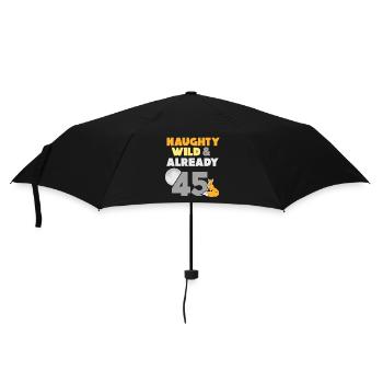 Geschenk 45 Jahre Geburtstag Frau Fuchs - Regenschirm (klein) - Schwarz - Vorne