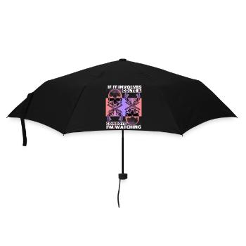 Wilder Westen Wildwest Filme lustiger Spruch Skull - Regenschirm (klein) - Schwarz - Vorne