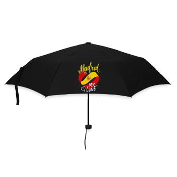 Madrid-Espagne, drapeau, drôle de dicton - Parapluie standard - noir - Devant