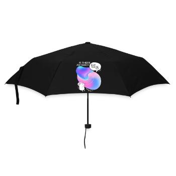 Mouse in space, funny saying - Umbrella (small) - black - Front