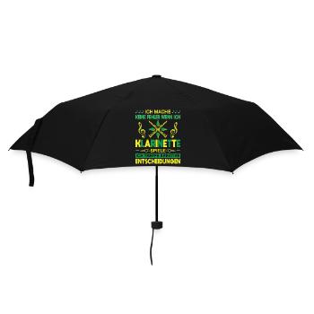 Klarinette Klarinettenspieler Klarinettist - Regenschirm (klein) - Schwarz - Vorne