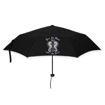 Saint-Valentin Dicter le motif de l’hippocampe, l’amour - Parapluie standard - noir - Devant