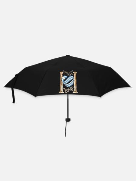 Sonne und Meer Griechenland Urlaub antike Ruinen - Regenschirm (klein) - Schwarz