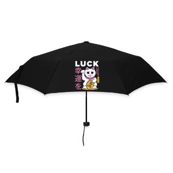 Lucky Cat Good Luck - Umbrella (small) - black - Front