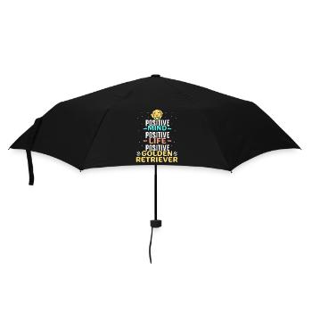 positive Golden retriever - Regenschirm (klein) - Schwarz - Vorne