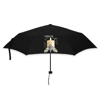 Valentinstag Motte Kerze lustiger Liebe-Spruch - Regenschirm (klein) - Schwarz - Vorne