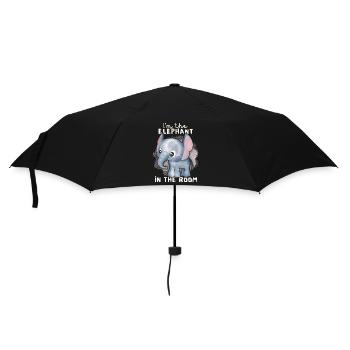 Elephant baby, funny saying Elephant-In-The-Room - Umbrella (small) - black - Front