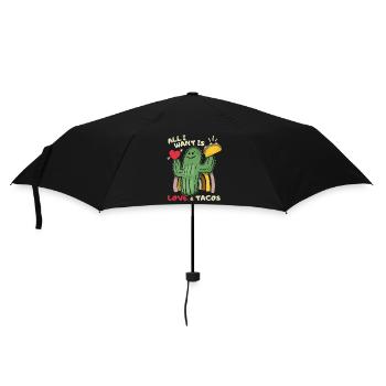 Tout ce que je veux, amour et tacos, tacos Mexique - Parapluie standard - noir - Devant