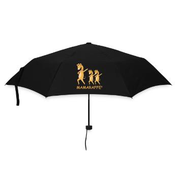 Schwanger werdene Mutter Zwillinge Giraffe - Regenschirm (klein) - Schwarz - Vorne