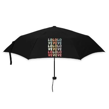 Valentinstag Wedding Typografie Love-Liebe - Regenschirm (klein) - Schwarz - Vorne