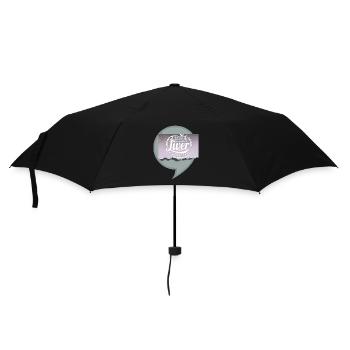 Alcohol, Funny Liver Saying Beer Drinker - Umbrella (small) - black - Front