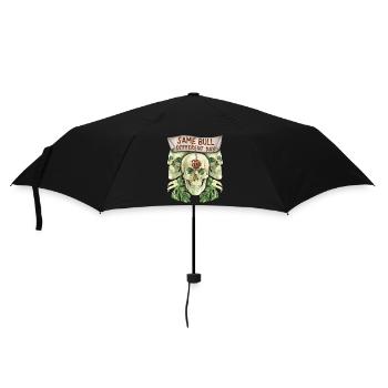Skull, skull, funny saying, middle finger - Umbrella (small) - black - Front