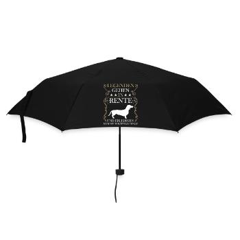 Rentner Rente Rentenbeginn Dackel - Regenschirm (klein) - Schwarz - Vorne