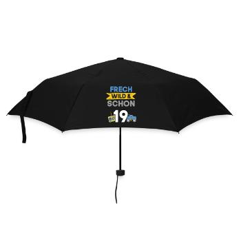 19 Jahre Geburtstag Spielzeug Auto - Regenschirm (klein) - Schwarz - Vorne
