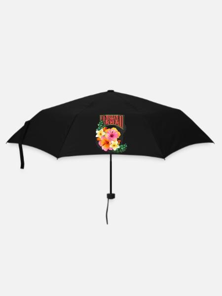 Hawaii, Hawaii-Aloha, Hibiskus Blüte - Regenschirm (klein) - Schwarz