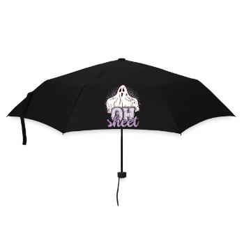 Drôle de fantôme de boo, drap de lit, oh-drap, jeu de mots - Parapluie standard - noir - Devant