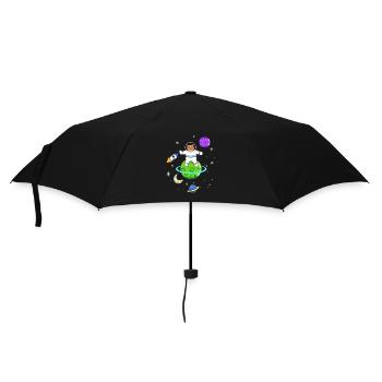 Astronaut Lovers Cat Propriétaires - Parapluie standard - noir - Devant
