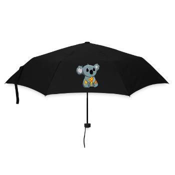 Pizza lover Koala Whisperer - Umbrella (small) - black - Front