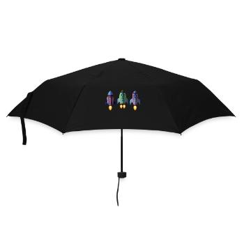Zukünftiger Astronaut Mondfahrt - Regenschirm (klein) - Schwarz - Vorne