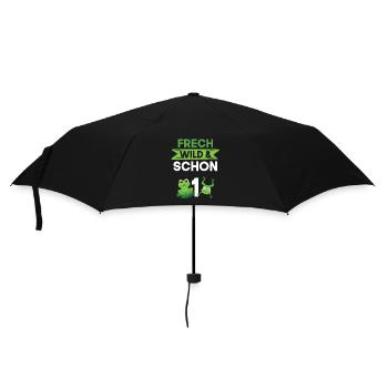 Geschenk 1 Jahr Geburtstag Frosch - Regenschirm (klein) - Schwarz - Vorne